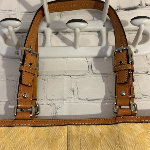 Coach Yellow Monogram Handbag - Picture 6 of 8